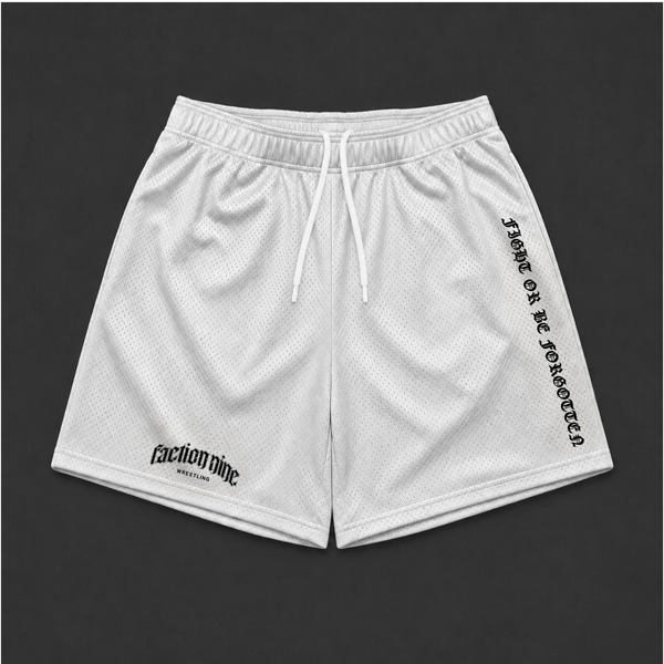 Slogan Mesh Shorts (SILVER)