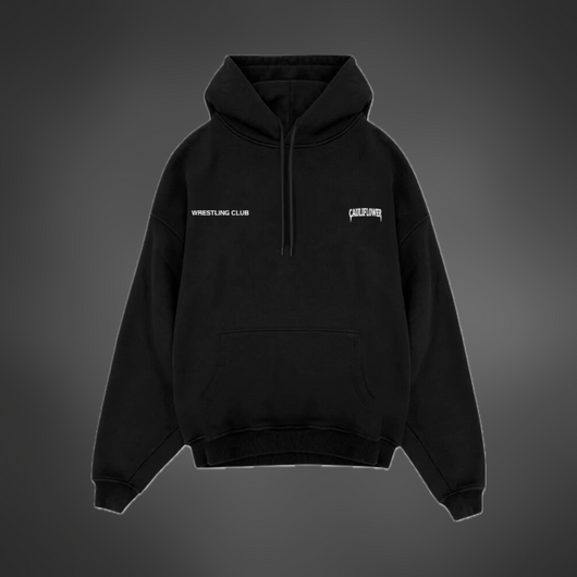 "Powered By Grit" Wrestling Club Hoodie - BLACK