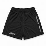 Slogan Mesh Shorts (BLACK)