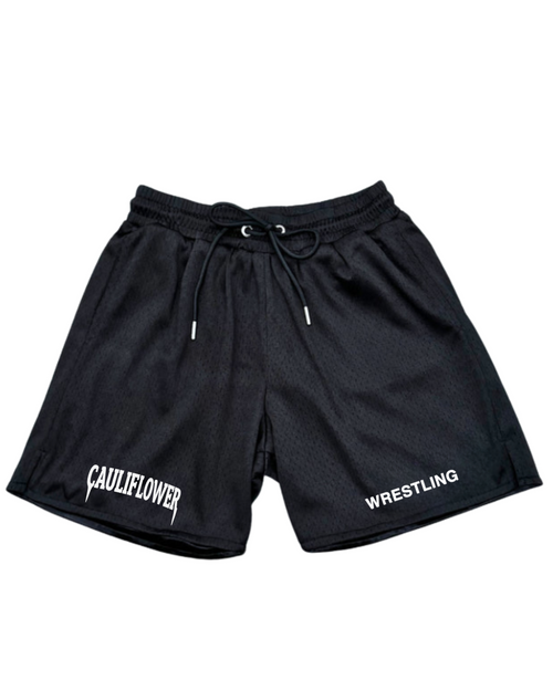 MESH "WRESTLING" SHORTS - BLACK