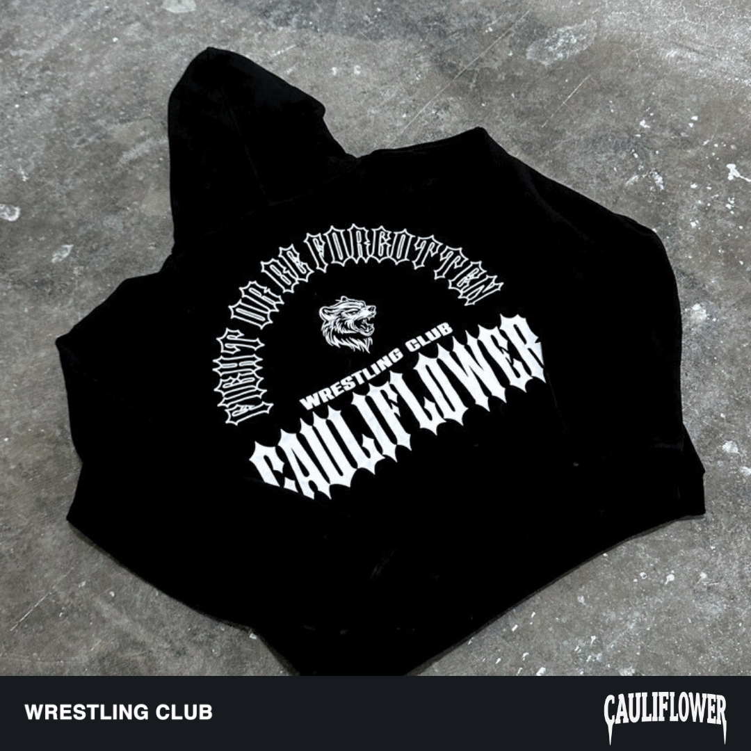 Cauliflower SLOGAN Hoodie - BLACK