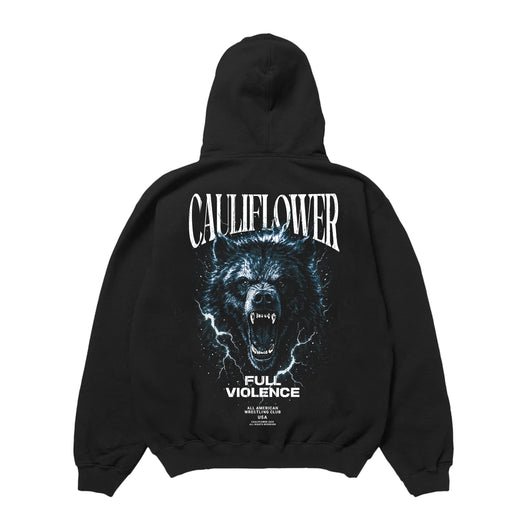 "FULL VIOLENCE" Hoodie- BLACK