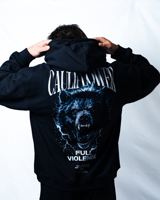 "FULL VIOLENCE" Hoodie- BLACK