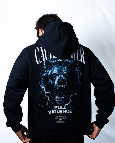 "FULL VIOLENCE" Hoodie- BLACK