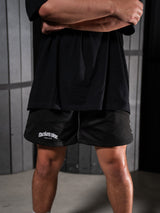 Slogan Mesh Shorts (BLACK)