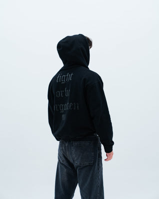 "Fight or Be Forgotten" Slogan Hoodie